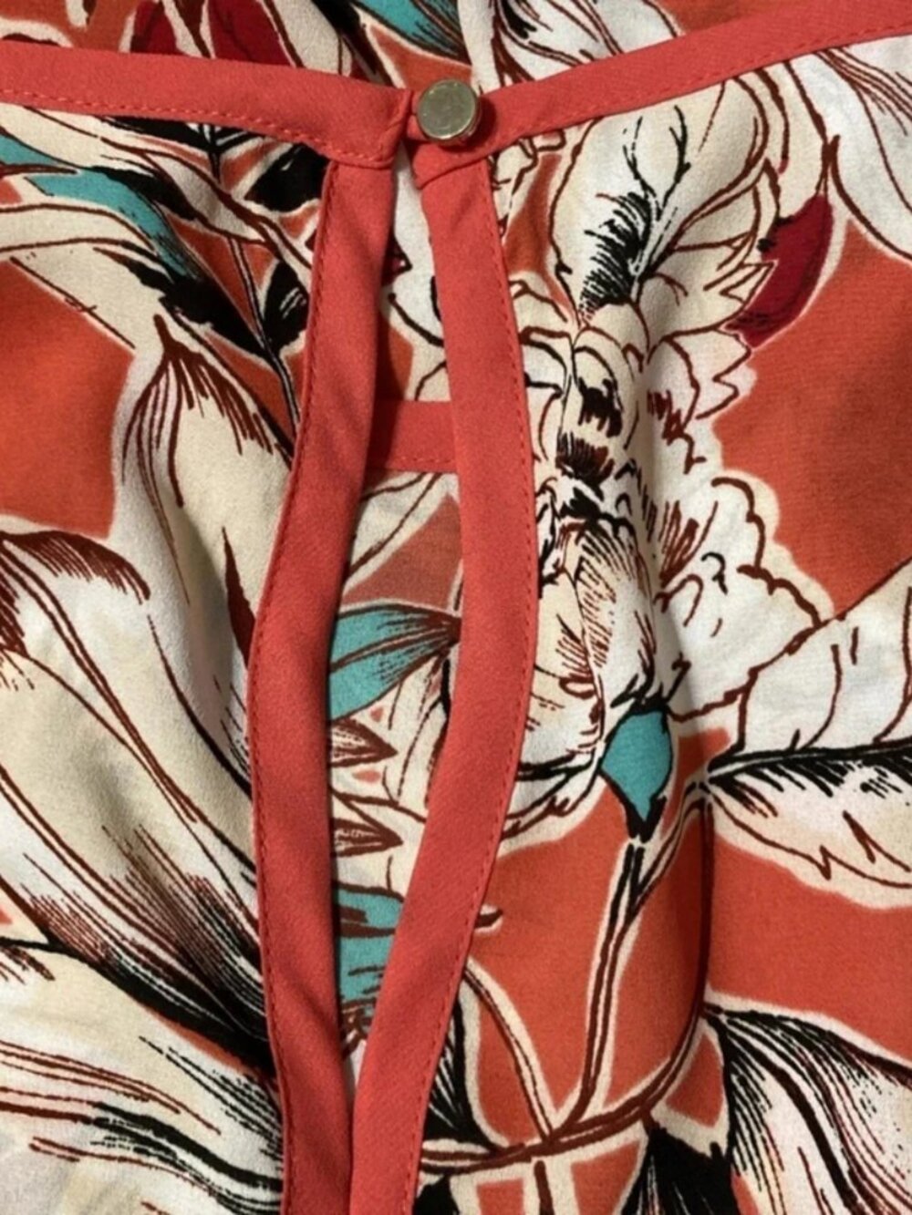 Women Liz Claiborne Pink Floral Design Polyester Sleeveless Pullover Blouse XL - Picture 2 of 8